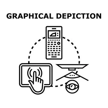 Analyzing data with touch control and eye tracking concepts Stock Illustration