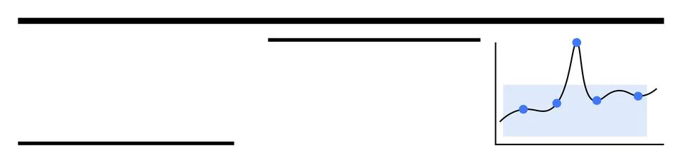 Analyzing Data Trends Minimalist Graph with Peaks and Line Analysis Stock Illustration