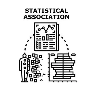 Analyzing demographic data for statistical association concept イラスト素材