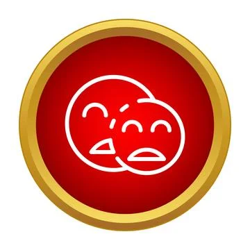 Analyzing different emotions with happy and sad faces Ilustração Stock