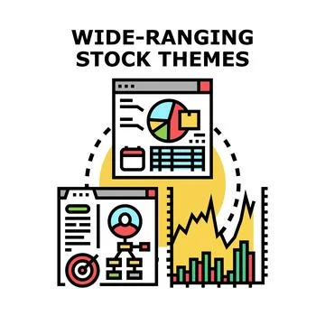 Analyzing diverse business data and financial performance 库存插图