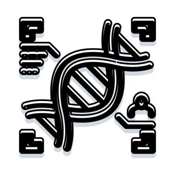 Analyzing dna structure showing genetic research and biotechnology Illustrazione stock