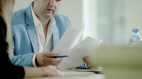 Analyzing documents Stock Footage 67261316