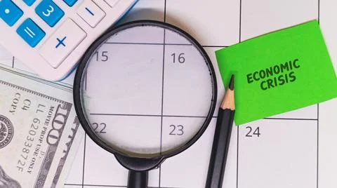 Analyzing Economic Crisis Stock Photos