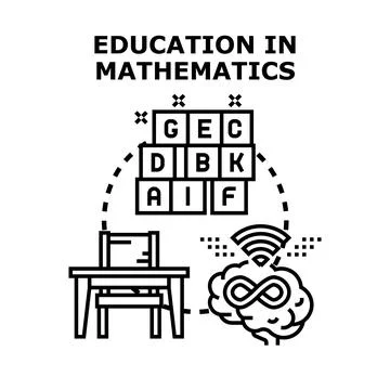 Analyzing education in mathematics for future learning Stock Illustration