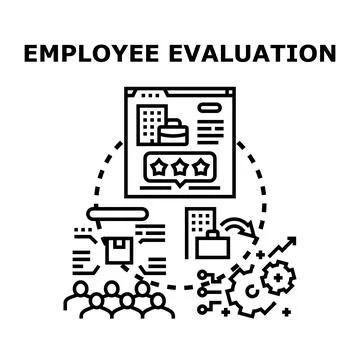 Analyzing employee evaluation performance for business improvement イラスト素材