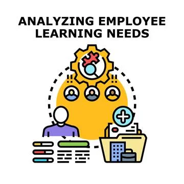 Analyzing employee learning needs for business growth イラスト素材
