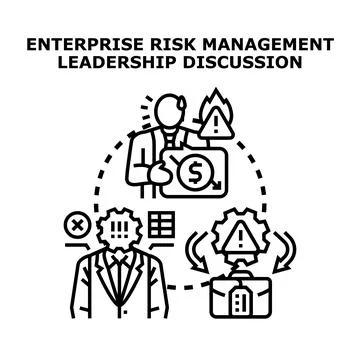 Analyzing enterprise risk management leading to crucial business decisions Stock Illustration
