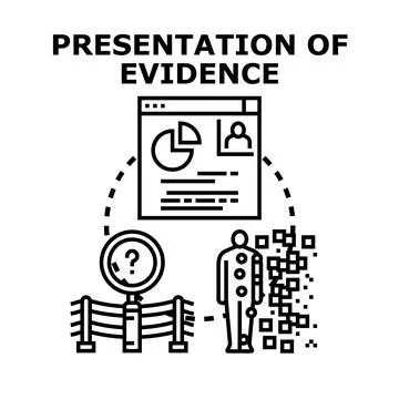 Analyzing evidence data for criminal investigation concept Stock Illustration