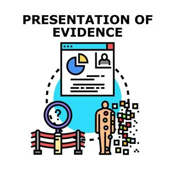 Analyzing evidence data for criminal investigation concept Stock Illustration