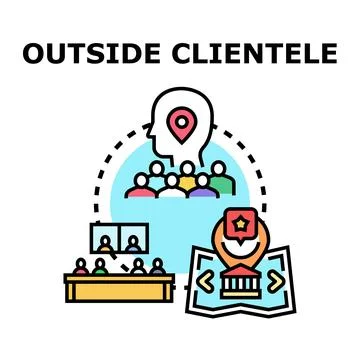 Analyzing external audience and customer acquisition strategy Stock Illustration