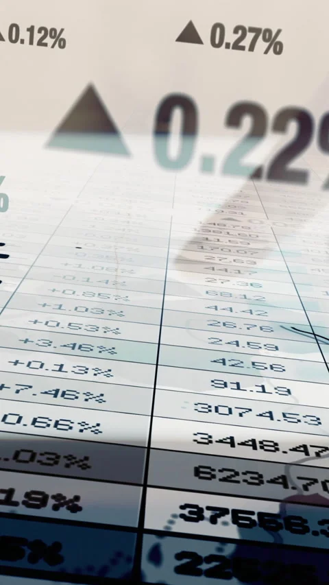 Analyzing Financial Data and Examining Current Trends in the Stock Market Vídeos de archivo 287855122