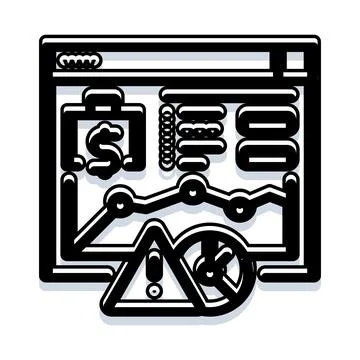 Analyzing financial data and identifying business risk Stock-Illustration