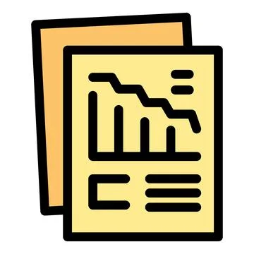 Analyzing financial data with graphical reports Illustrazione stock