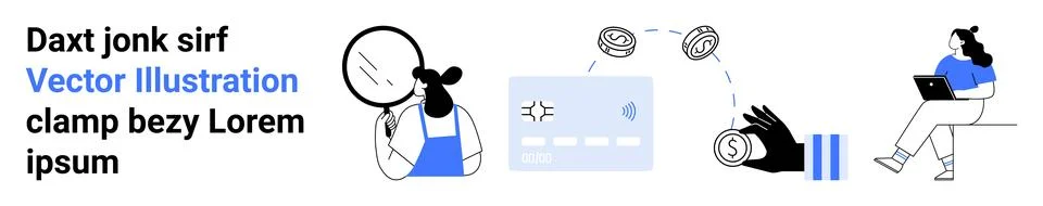 Analyzing Financial Data, Online Transactions, Secure Payments, and Remote .. Illustration