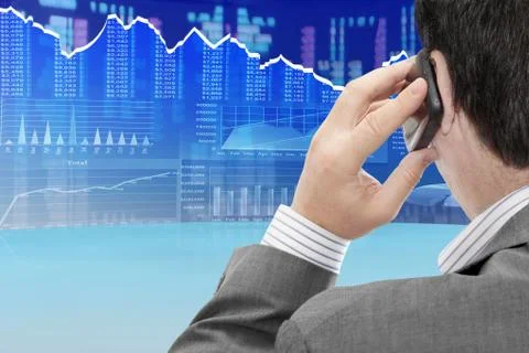 Analyzing financial data Stock Photos