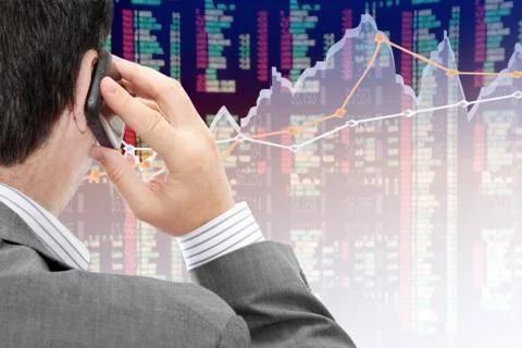 Analyzing financial data Stock Photos