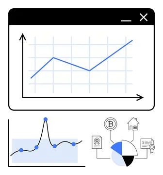 Analyzing Financial Trends Graphs and Data Insights for Strategic Investmen.. イラスト素材