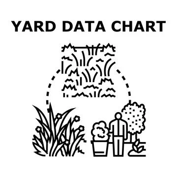 Analyzing garden data with a chart for management イラスト素材