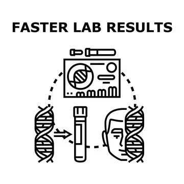 Analyzing genetic information for faster diagnostic results Stock Illustration