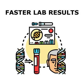 Analyzing genetic information for faster diagnostic results Stock Illustration