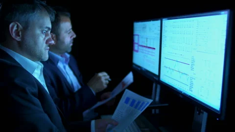 Analyzing global finance  Stock Footage 210440490