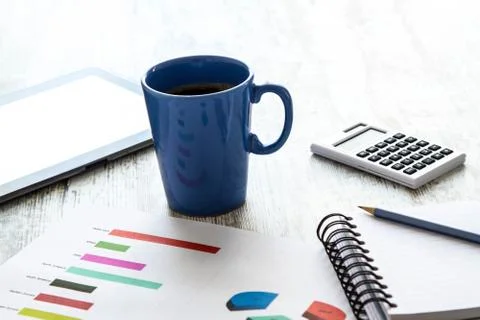 Analyzing graphics Stock Photos