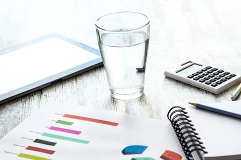 Analyzing graphics. Stock Photos