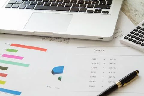 Analyzing graphics Stock Photos