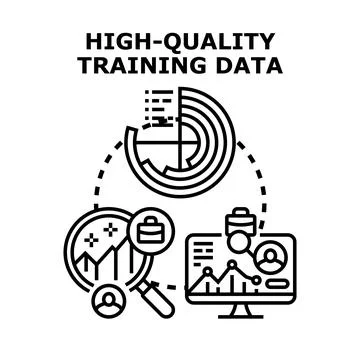 Analyzing high quality training data for machine learning development 스톡 일러스트