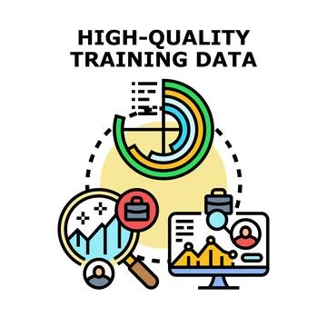 Analyzing high quality training data for machine learning development イラスト素材