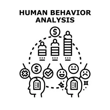 Analyzing human behavior and customer satisfaction data Stock Illustration