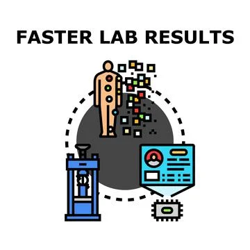 Analyzing human data for faster medical lab results Stock Illustration