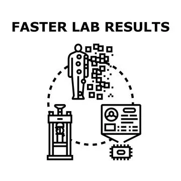 Analyzing human data for faster medical lab results Stock Illustration