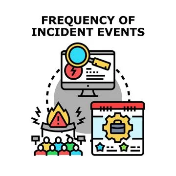 Analyzing incident event frequency for risk management planning Stock Illustration