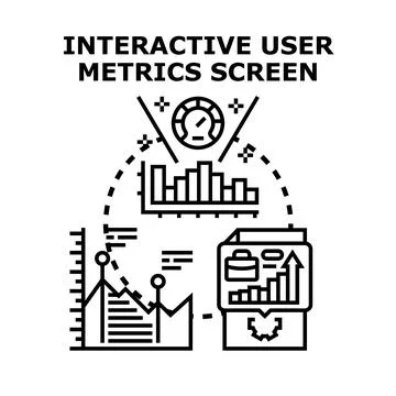 Analyzing interactive user metrics for business insights イラスト素材