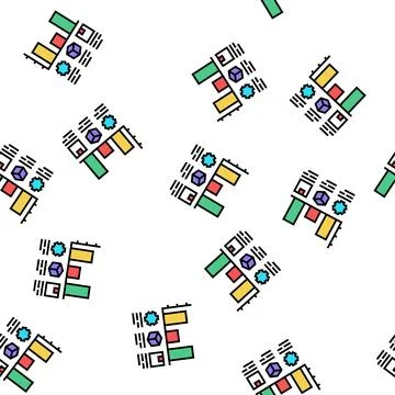 Analyzing internet marketing vector seamless pattern Stock Illustration