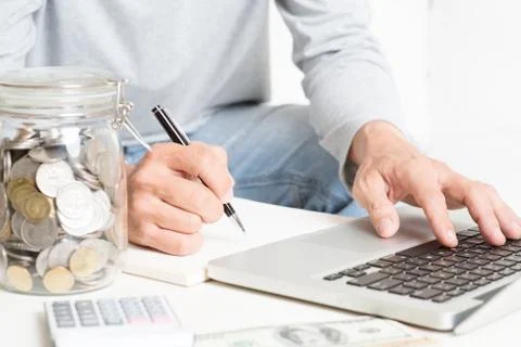 Analyzing investment Stock Photos