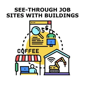 Analyzing job market with remote work flexibility Stock Illustration