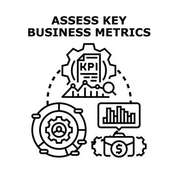 Analyzing key business performance metrics and data イラスト素材