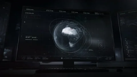 Analyzing Libya with the main point in Tripoli. Three satellites were accessed. Stock Footage 206067051