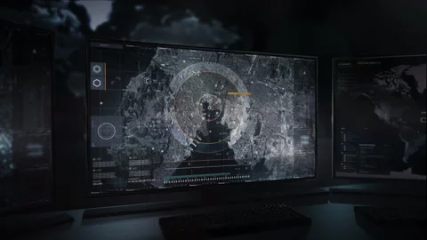 Analyzing the map of the world and Identifying the Position of the Target Vídeo Stock 157983051