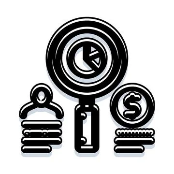 Analyzing market research data and consumer profiles Stock Illustration