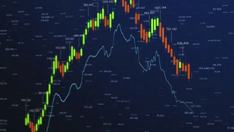 Analyzing Market Trends: A Detailed Visualization of Stock Price Movements Stock Footage 323388069