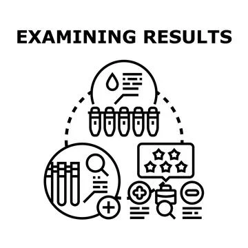 Analyzing medical diagnostic examination data results 库存插图