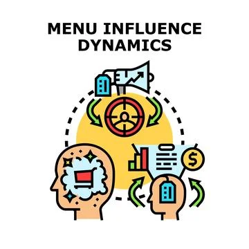 Analyzing menu influence dynamics on consumer purchasing decisions Stock Illustration