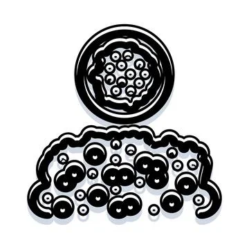Analyzing microscopic cells and biological molecules for research Stock Illustration