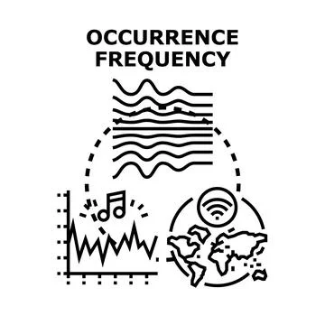 Analyzing occurrence frequency data for global trends Illustrazione stock