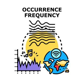 Analyzing occurrence frequency data for global trends Stock Illustration