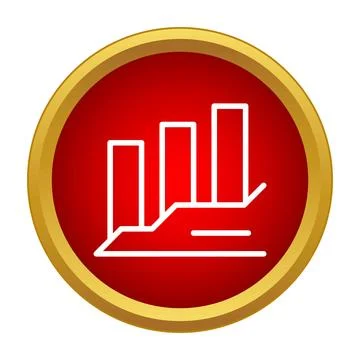 Analyzing performance and financial growth bar chart icon Illustrazione stock
